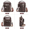 BAIGIO Men's Leather Shoulder Bag Vintage Men Cross Body Bag Sling Crossbody Handbag for Hanging Classic Casual Top Handle Bag for Business Work Travel