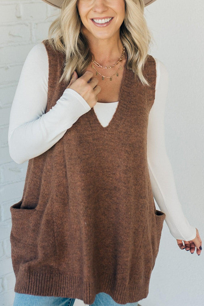 ✨Black Friday Hot Sale 60% Off🎉 Cozy Pocket Sweater Vest (Buy 2 Free Shipping)