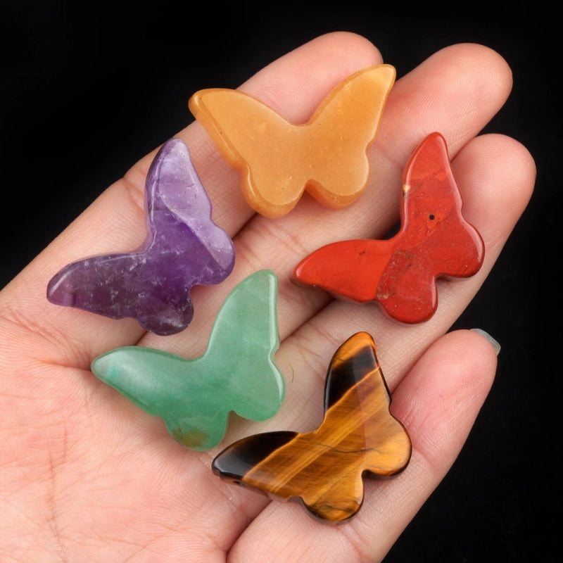 Classical Butterfly Natural Crystal Agate Artificial Decorations