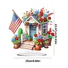Diamond Painting American Flag House Desktop Home Ornament
