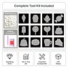 12Pcs DIY Pearl Painting Dessert for Home Wall Decor(15x15cm)