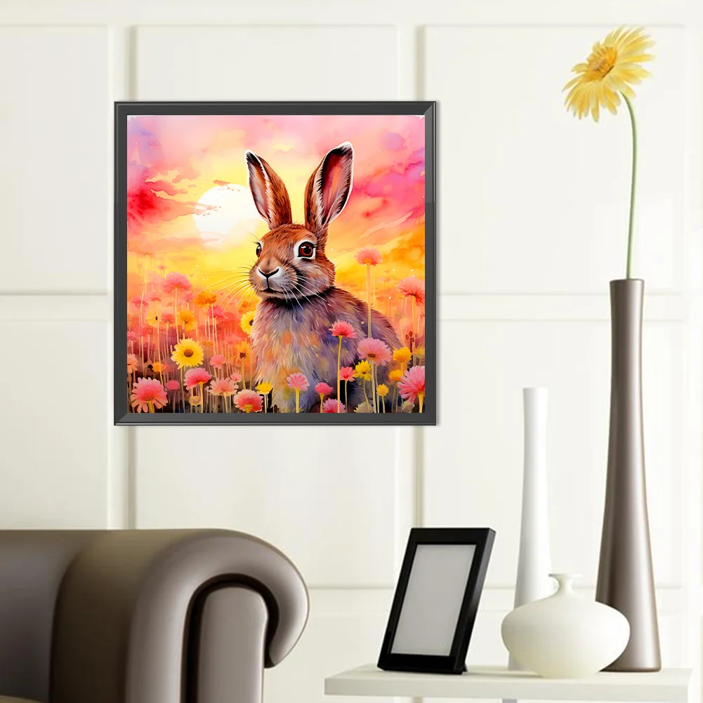 Diamond Painting - Full Round Drill - Daisy Rabbit(Canvas|40*40cm)