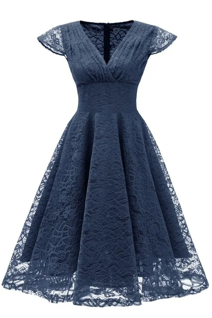 Elegant Cap Sleeve V-Neck Short Lace Dresses Online - lulusllly