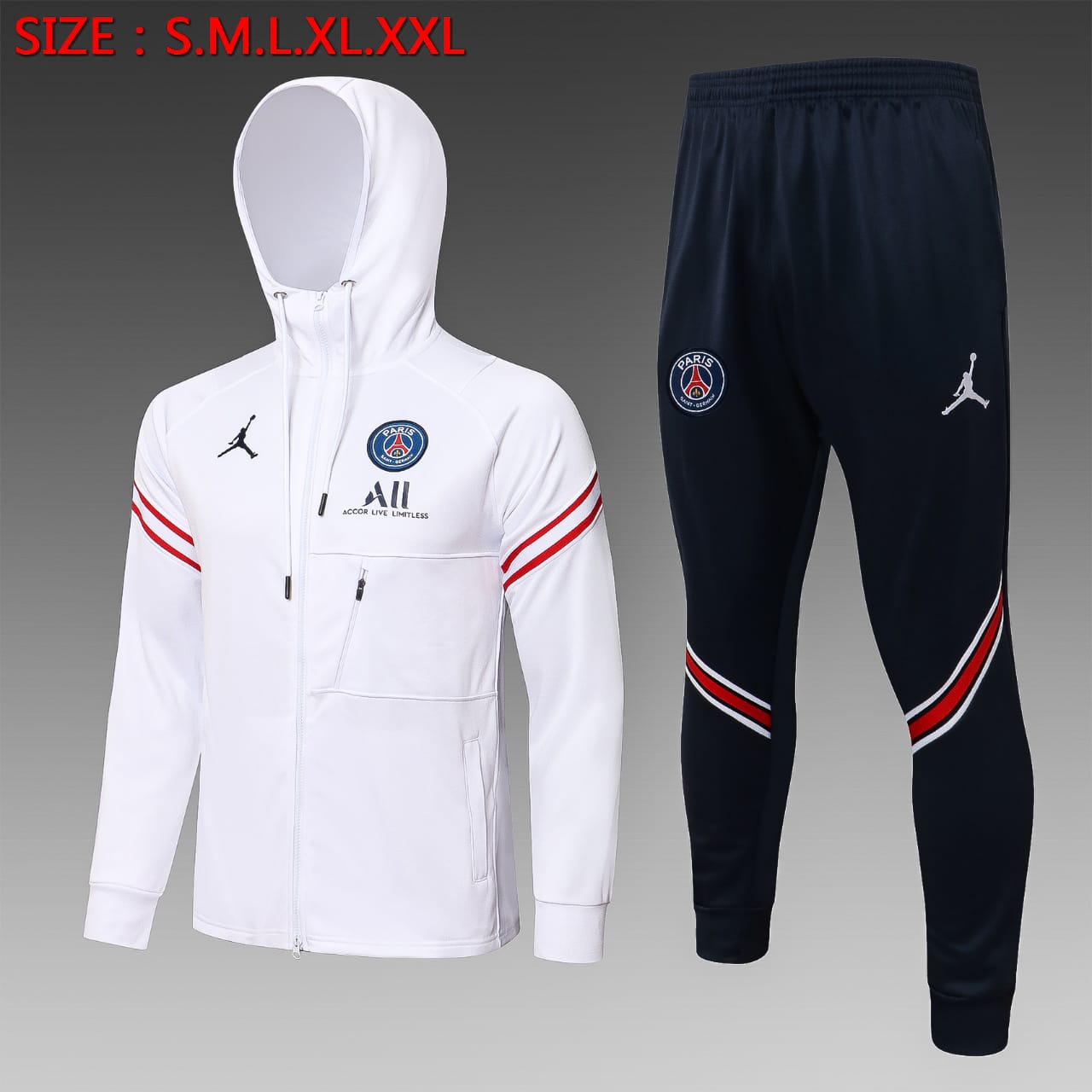 21/22 PSG Jordan  hoodie jacketFootball Shirt 1:1 Thai Quality