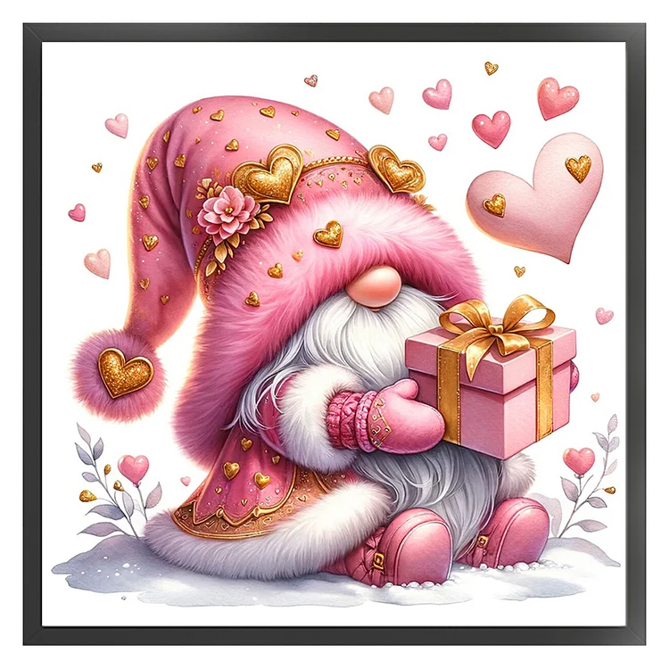 Diy Diamond Painting Valentines Day Pink Couple Full Square Round Mosaic  Gnome Picture Embroidery Cartoon Art Cross Stitch Kit