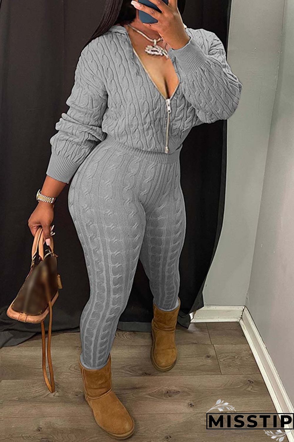 Black Casual Solid Patchwork Hooded Collar Long Sleeve Two Pieces