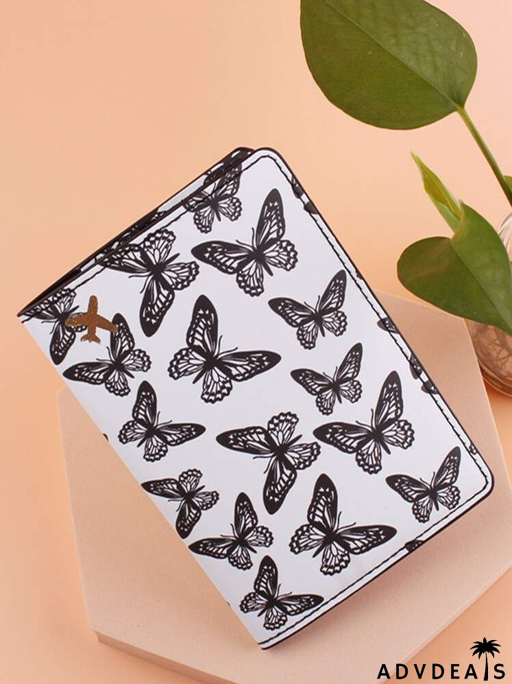 Allover Butterfly Graphic Passport Case