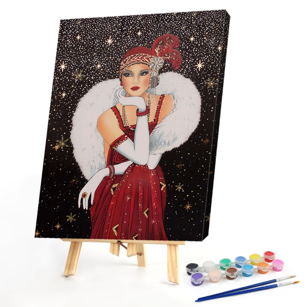 

40*50CM - Paint By Numbers - Elegant Lady, 501 Original