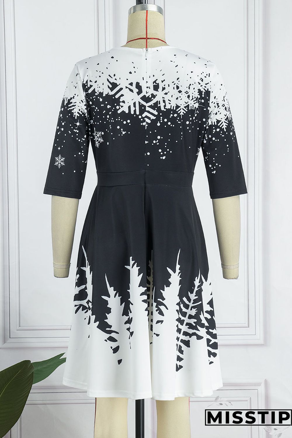 Blue Casual Print Patchwork O Neck A Line Dresses