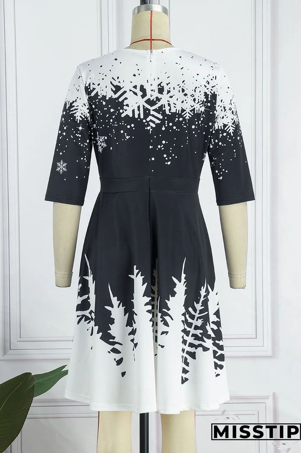 Blue Casual Print Patchwork O Neck A Line Dresses