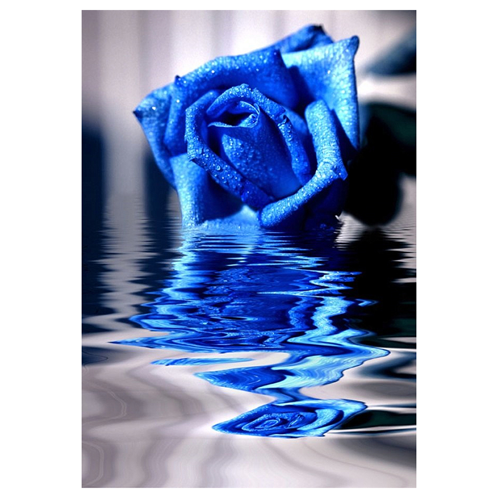 

Blue Rose - 11CT Stamped Cross Stitch - 50*38CM, 501 Original