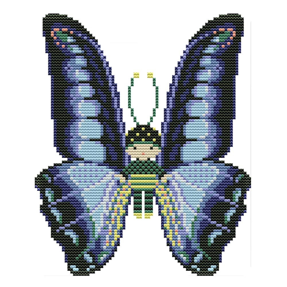 

Butterfly Doll - 14CT Stamped Cross Stitch - 22*19cm, 501 Original