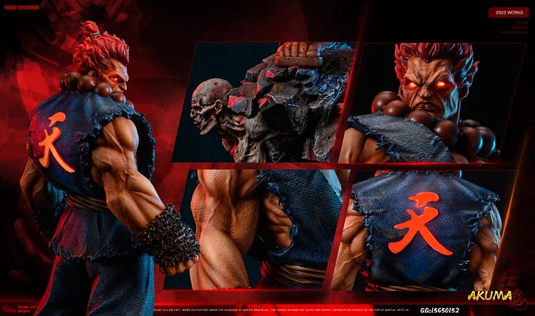 1/6 Scale Licensed Movable Akuma - Street Fighter Resin Statue - CAPCOM  [Pre-Order]