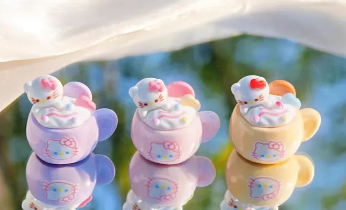 Mini Kitty Icecream Cup Resin Charm