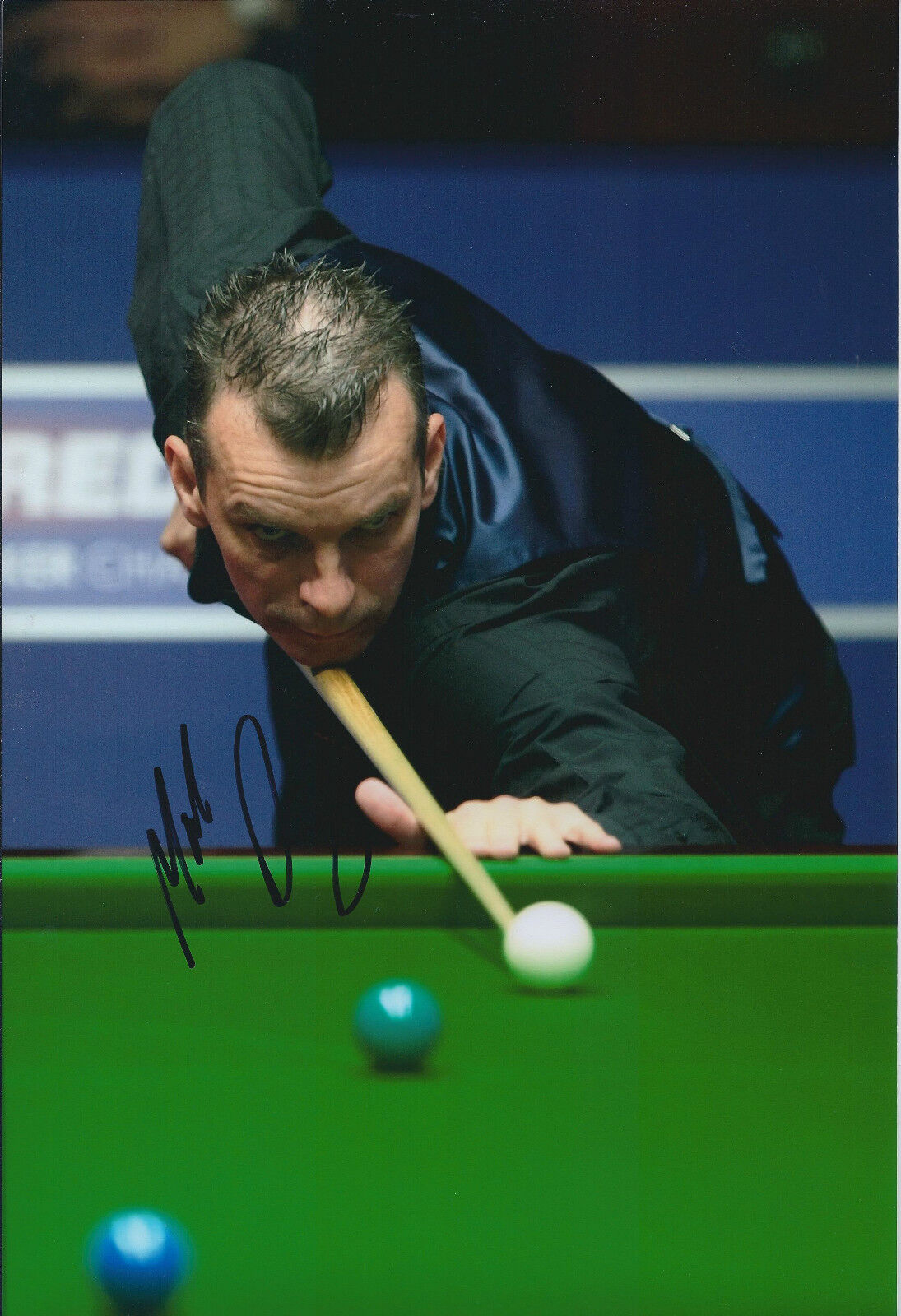 Mark DAVIS AUTOGRAPH 12x8 Signed Photo Poster painting AFTAL COA SNOOKER Sheffield CRUCIBLE