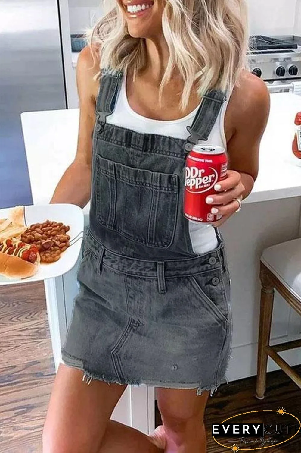 Cool Overall Denim Dress