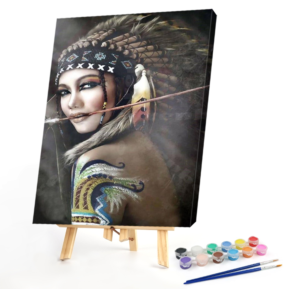 

40*50CM - Paint By Numbers - Tribal Women, 501 Original
