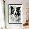 (Stamped/Counted) Border Collie-11CT Cross Stitch 40*60cm(Big Size)
