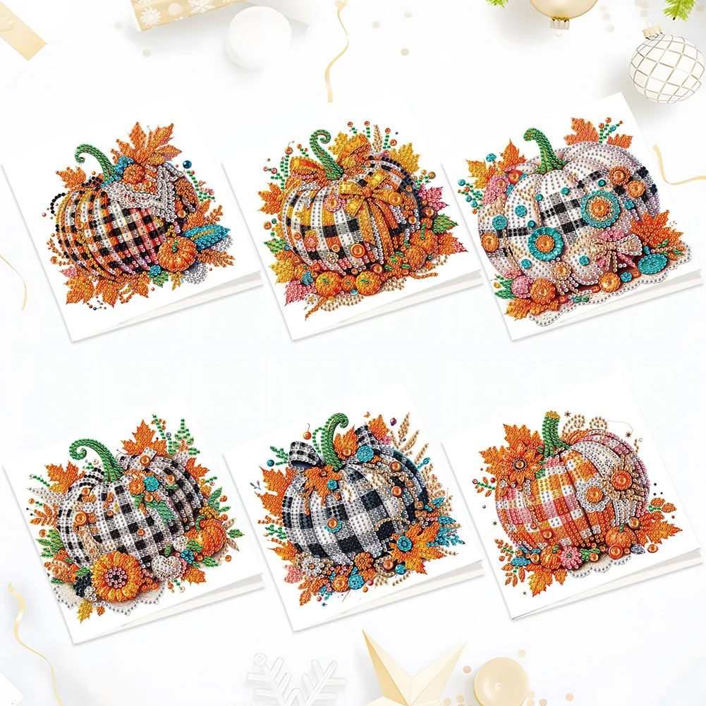 6PCS DIY Diamond Art Greeting Cards Congratulations Cards & Gifts (Halloween)