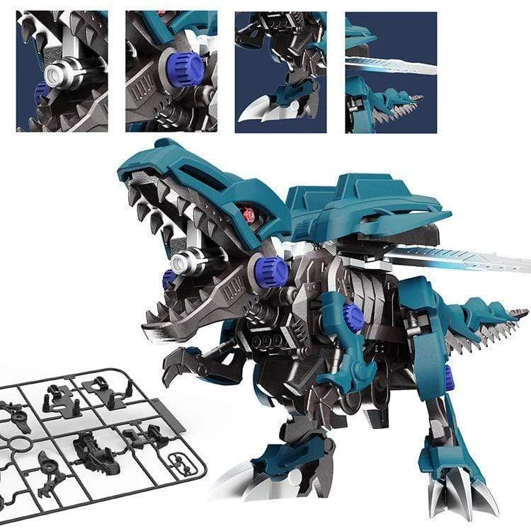 DIY Assembly Electric Building Dinosaur T Rex Model Figure Mechanic Robot Toys for Kids