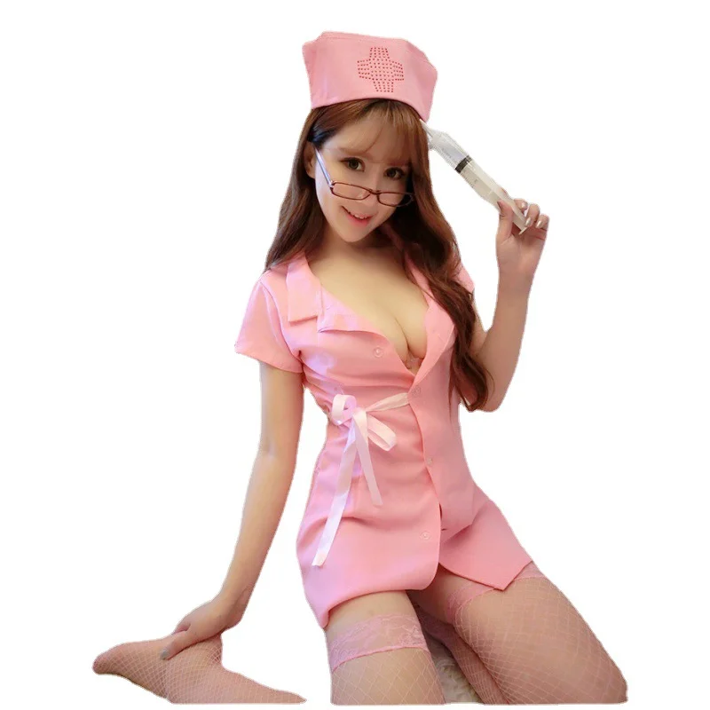 Churchf Drilling Hot DS Sexy Hot Diamond Nurse Costume Stage Dress Role-Playing Lingerie Suit Suit Suit