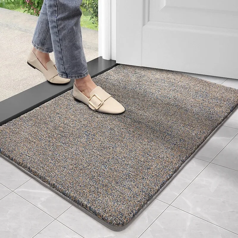 Nigikala Wear Resistant Super Absorption Front Door Mat for Shoe Scraper Corrosion Resistant floor mats Outdoor Entry door rug