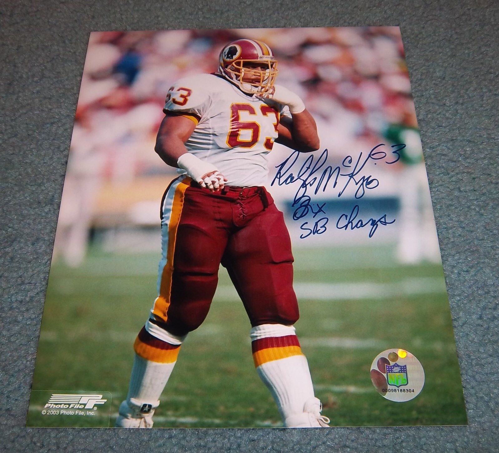 Washington Redskins Raleigh McKenzie Signed Autographed 8x10 Photo Poster painting