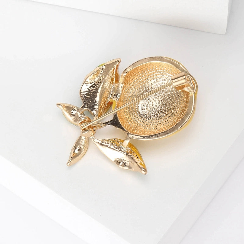 Sweet Pin Lemon Alloy Enamel Women’s Brooches