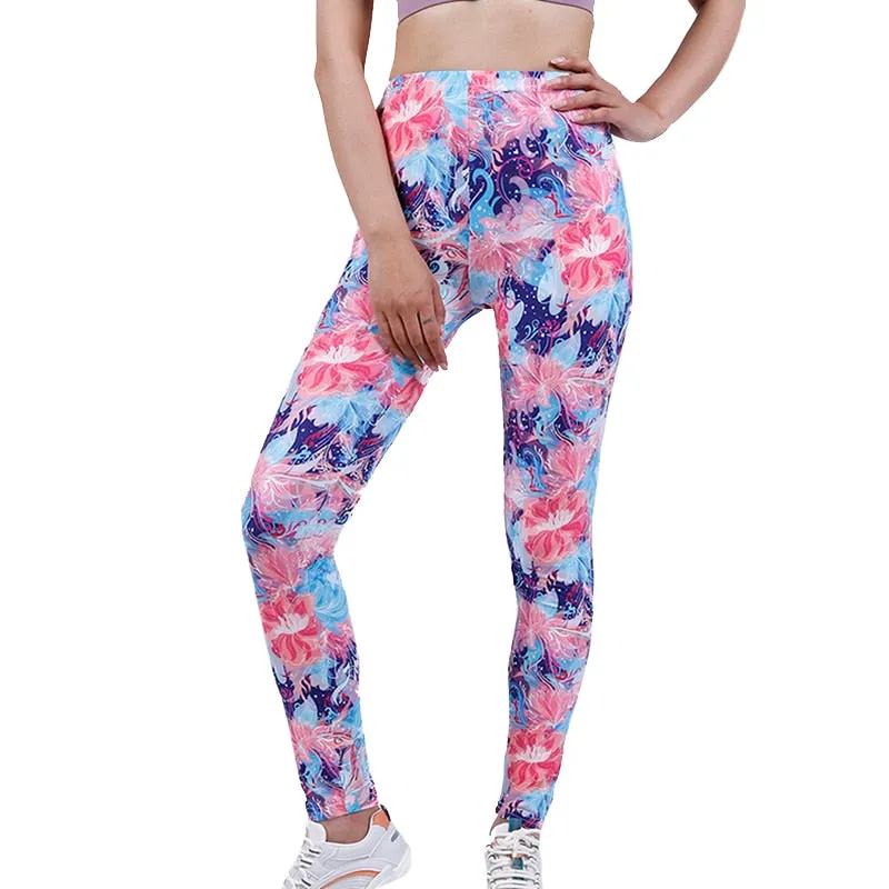 CUHAKCI Gradient Legging Women Trousers Athletic Yuga Pants Push Up Leggins Fitness Gym Sport Running High Waist Workout