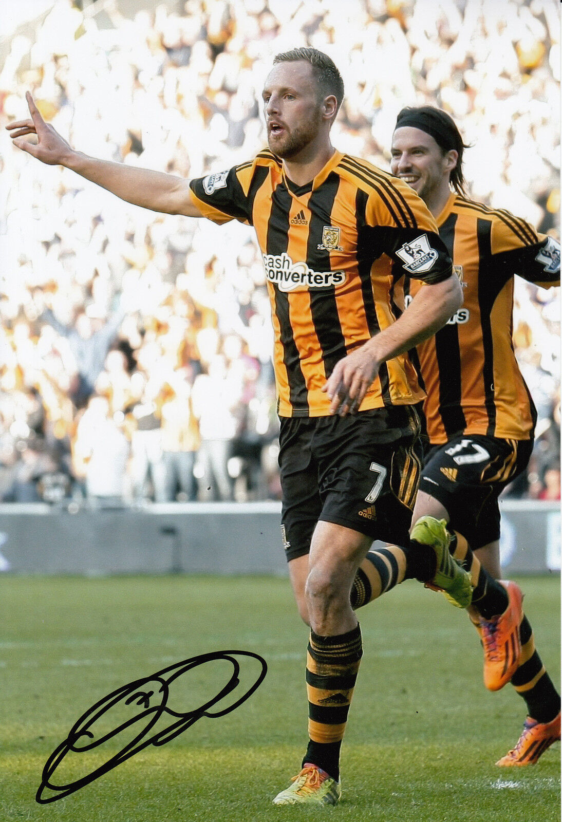 Hull City Hand Signed David Meyler 12x8 Photo Poster painting 5.