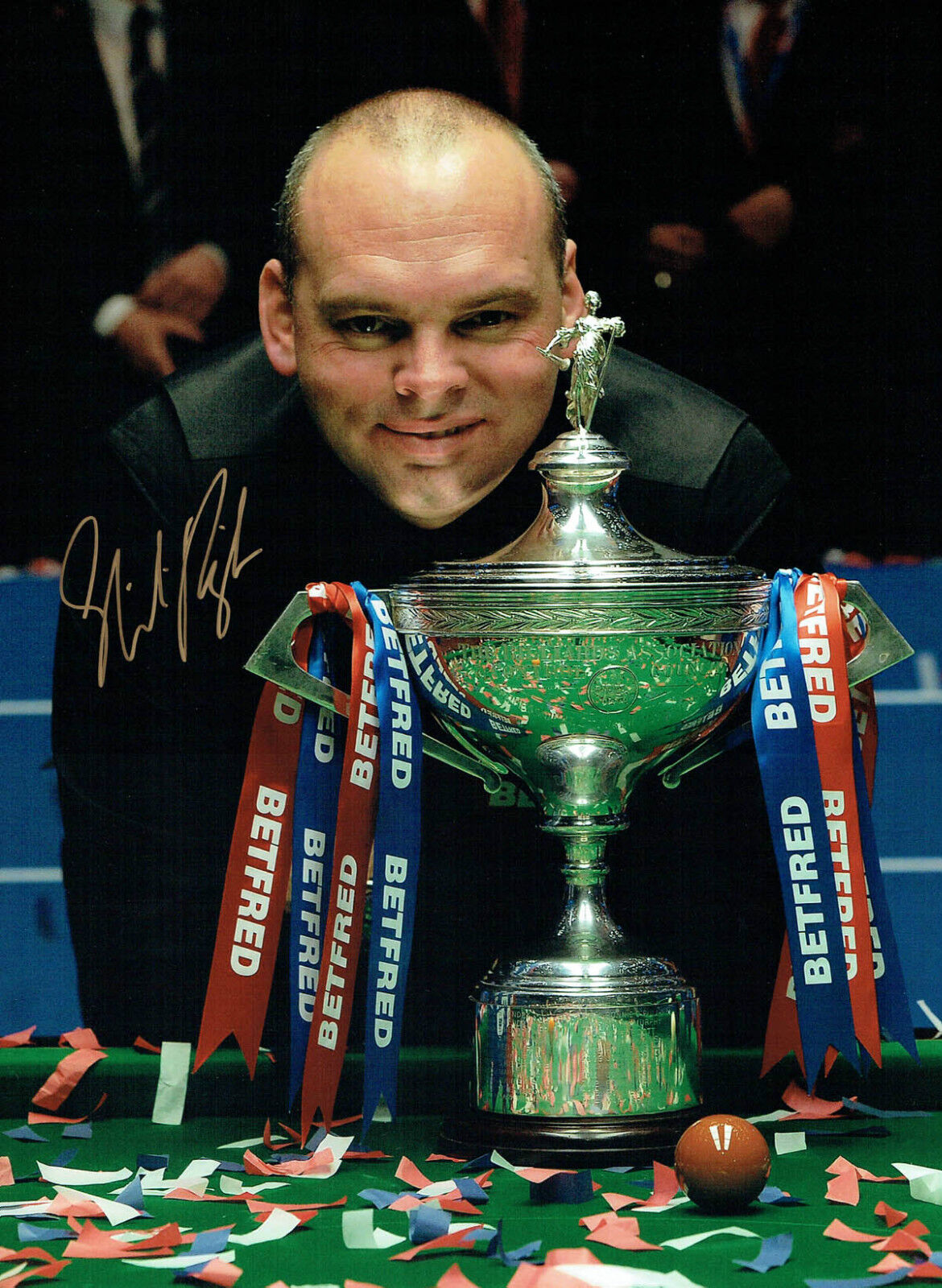 Stuart BINGHAM Signed Autograph 16x12 Photo Poster painting B World SNOOKER Champion AFTAL COA