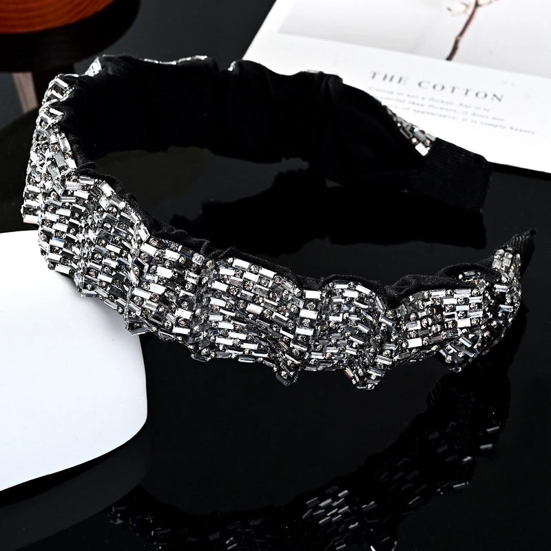 Retro Geometric Rhinestone Hair Band 1 Piece