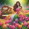 Diamond Painting-DIY Crystal Rhinestone Garden Girl