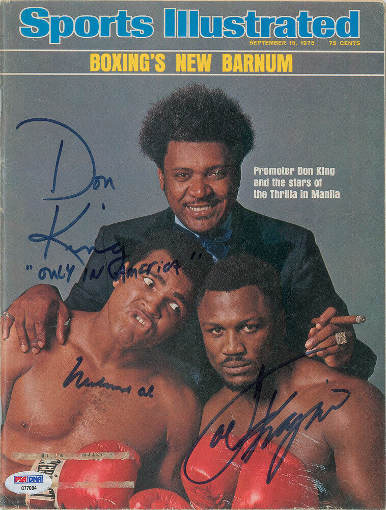 MUHAMMAD ALI / JOE FRAZIER / DON KING Signed Photo Poster paintinggraph - Boxing - preprint