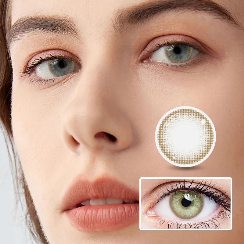 NEBULALENS Small Drops of Coffee Yearly Prescription Colored Contacts NEBULALENS