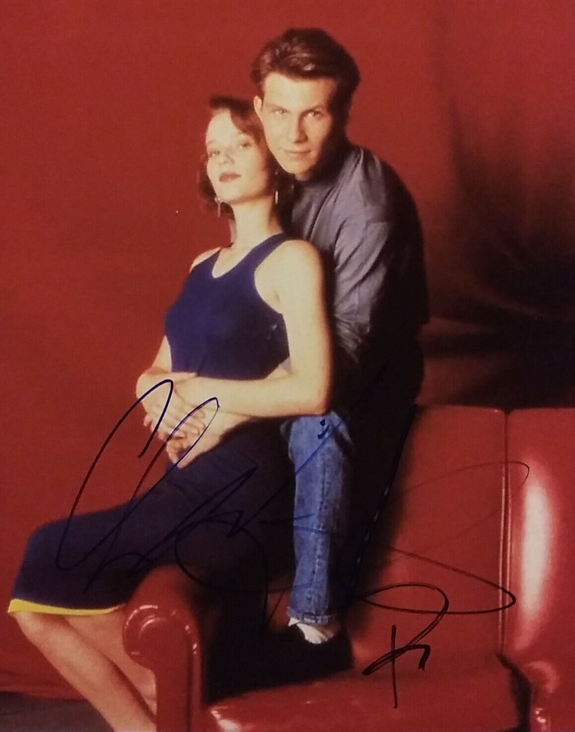 Christian Slater signed 8 x 10