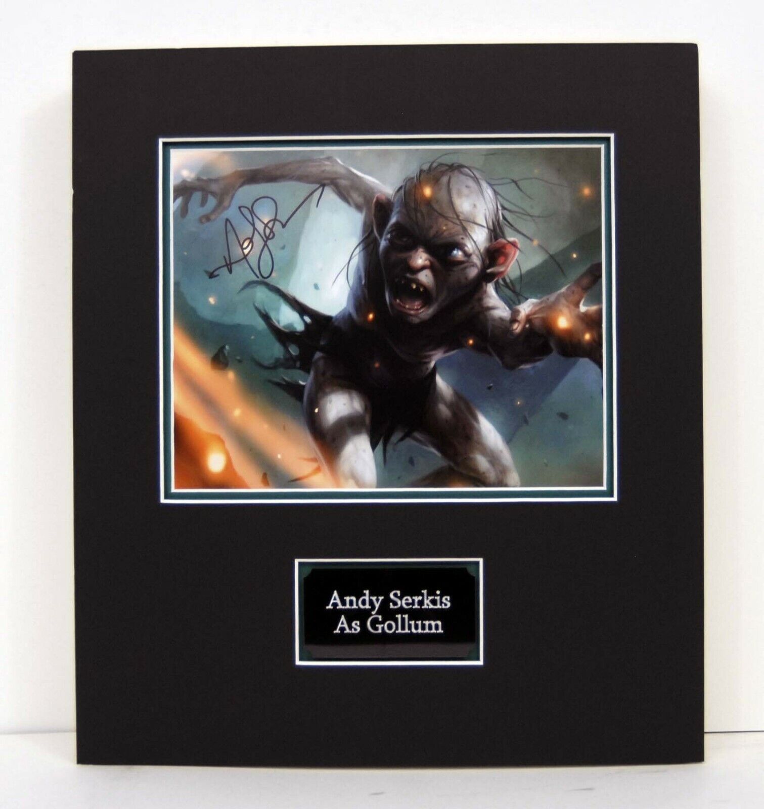 Andy SERKIS Signed Mounted Photo Poster painting Display AFTAL RD COA Gollum Lord of the Rings