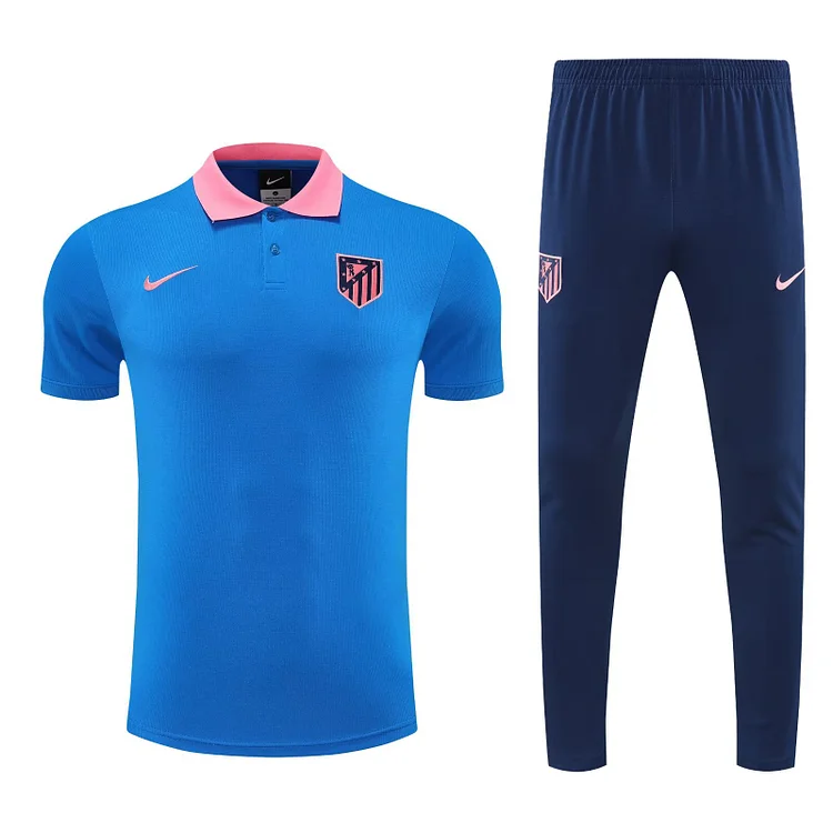25/26 Atletico Madrid blue training suit (short sleeve + long pants)