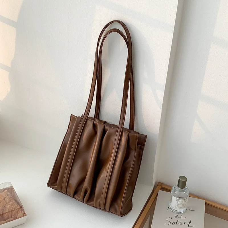 Mongw Mongw Autumn And Winter Bag Female Fashion Korean Version Advanced Sense Fold Bag Minority Simple Shoulder Bag Armpit Commuter Bag