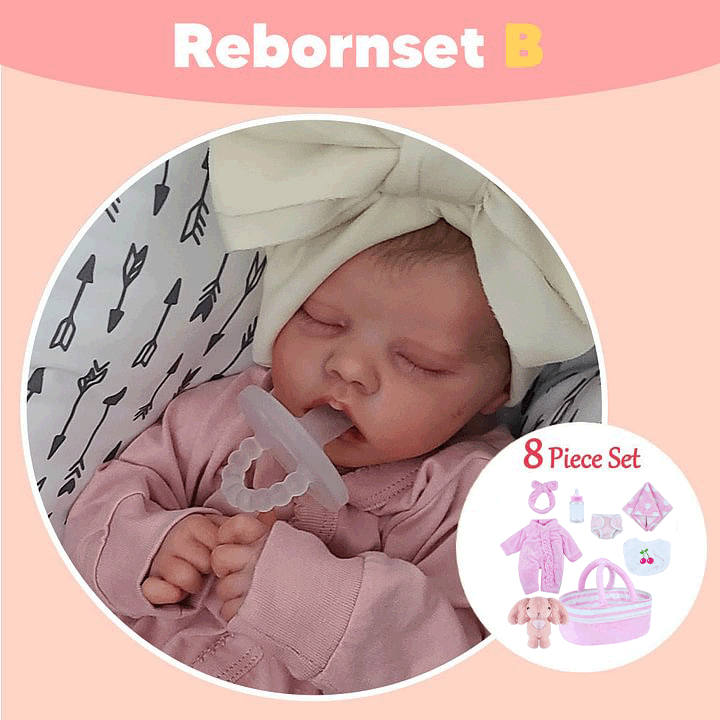 [New Series!]12"Cute Lifelike Handmade Eyes Closed Reborn Newborn Brown Hair Baby Girl Doll Named Damash：Realistic Reborn Baby Dolls By Rsgdolls®