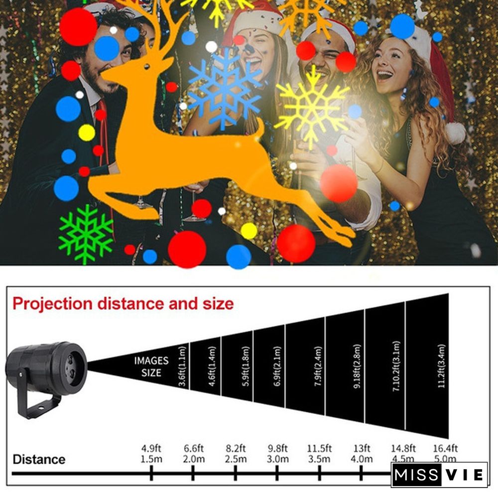 New Fashion Halloween Christmas Projector Lights, Outdoor Holiday Decorations,Halloween Led Projector Lights, 16 Patterns Waterproof Xmas Snowflake Snow Light, Party Garden Laser Projection Lamp