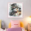 Christmas Snowman-11CT Stamped Cross Stitch 40*40cm/15.75*15.75in tapestrymarket