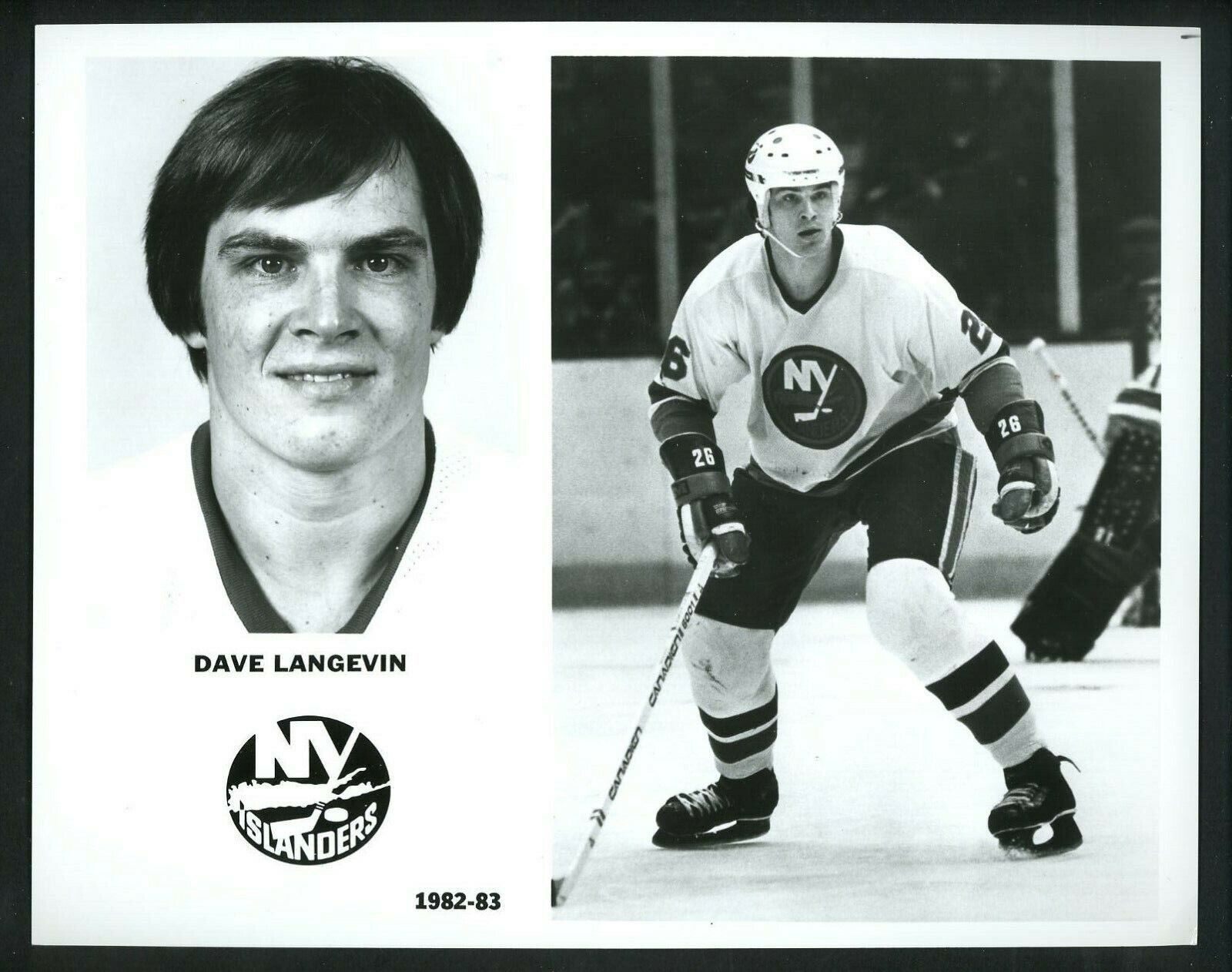 Dave Langevin New York Islanders team issued 1982 Press Photo Poster painting