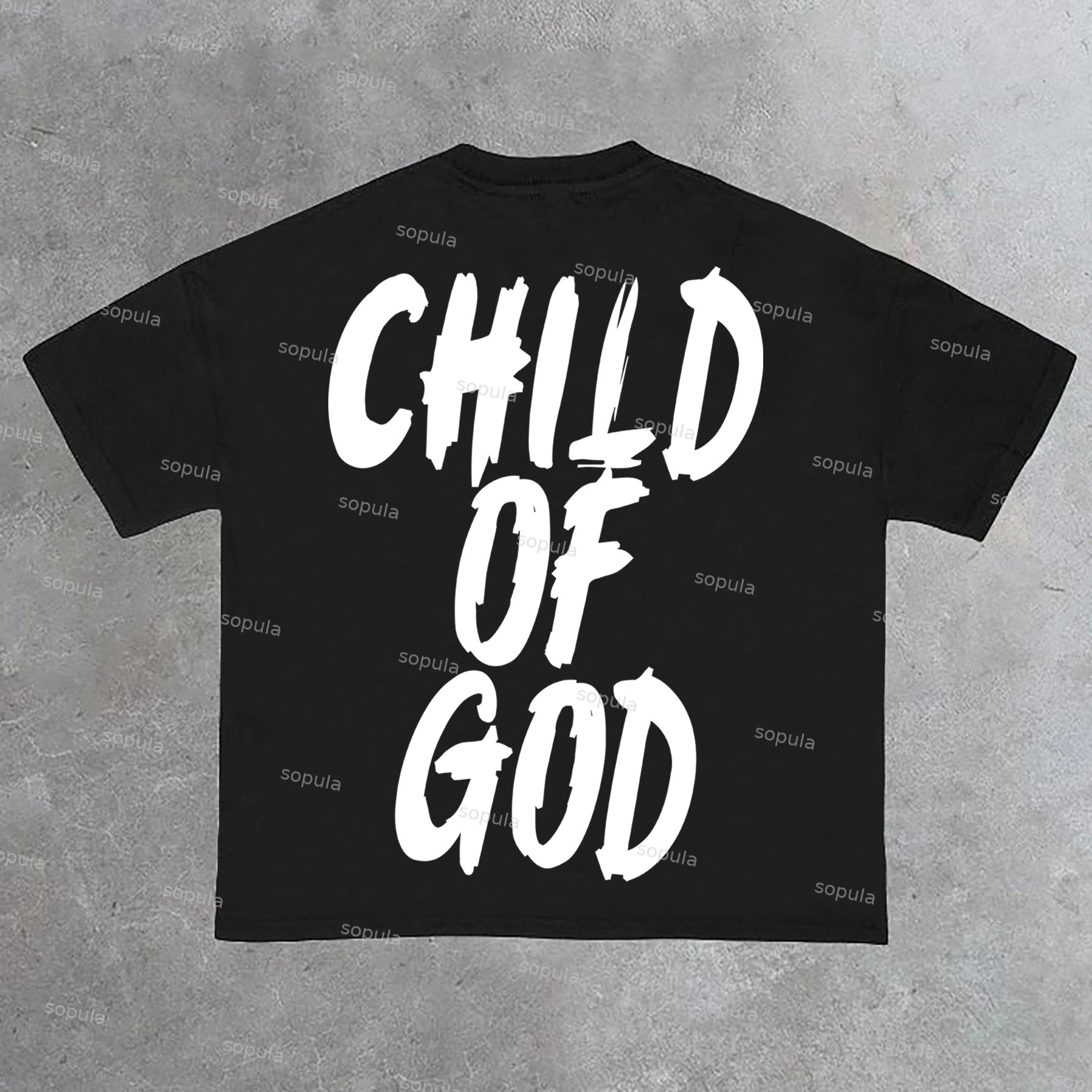 Men's Child Of God Print Cotton Short Sleeve T-Shirt - SOPULA