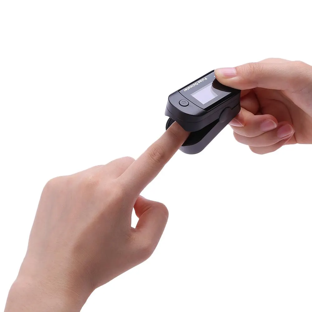 Digital Finger Pulse Oximete 4 Directions Mini Household Health Monitors (Black)