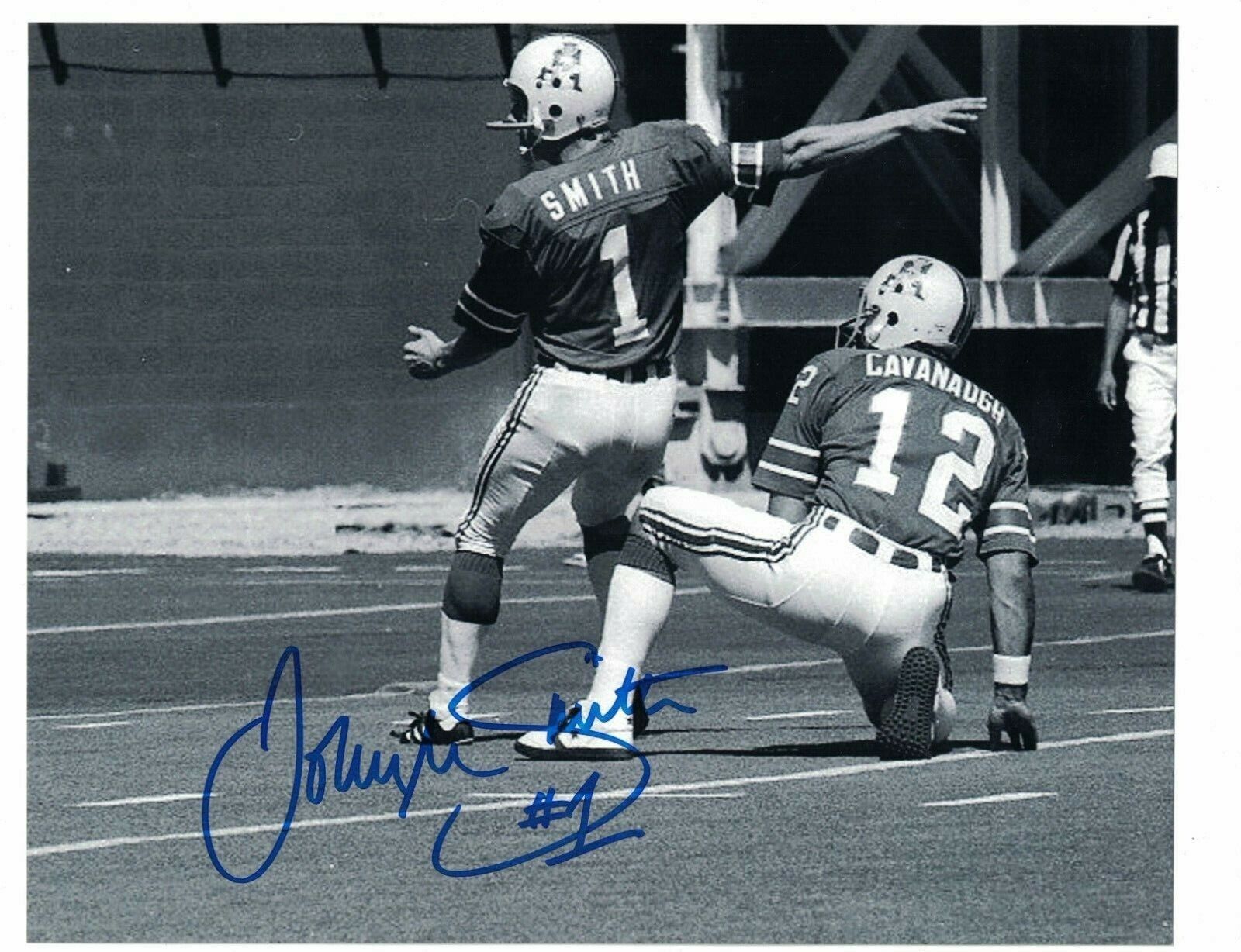 John Smith New England Patriots Signed 8x10 Football Photo Poster painting W/Our COA