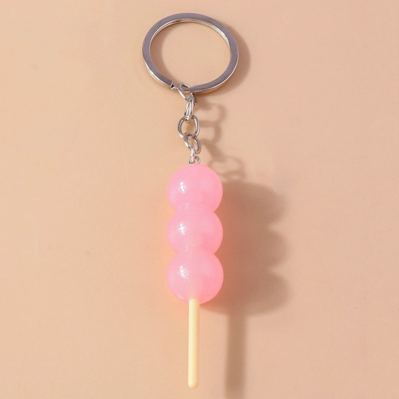 Minimalist Sugar Gourd Alloy Glass Keychain