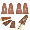 Leather Bow Tip Protector Bow Limb Guard Portable for Recurve Bow (Light Brown)