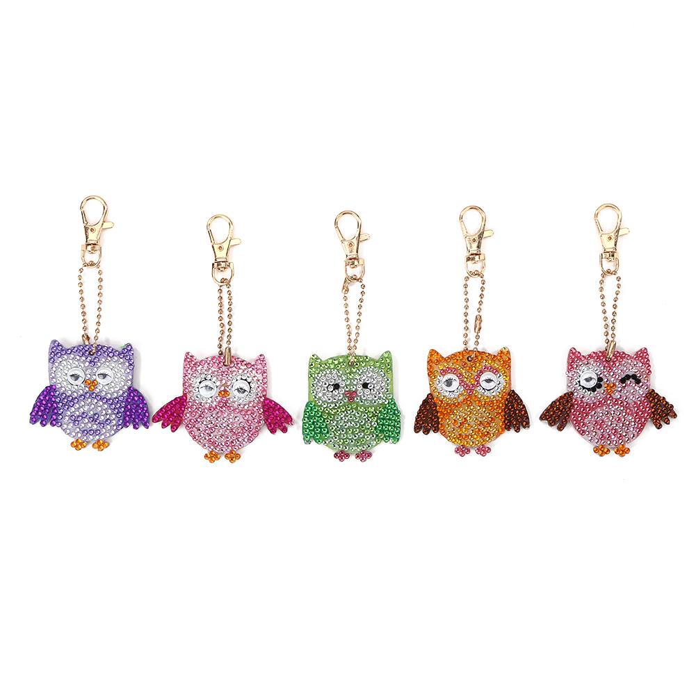 

5pcs Bird-DIY Creative Diamond Keychain, 501 Original