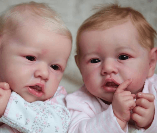 GSBO-Cutecozylife-Cutecozylife®12'' Washable Realistic Newborn Baby Awake Adorable Reborn Baby Twins Girls Kevina & Kaliyah